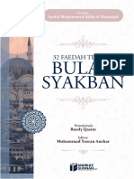 Bulan Syakban: 32 Faedah Terkait