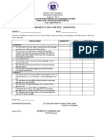 Assessment Tool For Test Questions