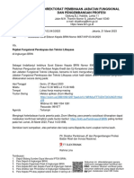 Undangan Sosialisasi SEPenilaian Kinerja JFPerekayasadan Litkayasa Lingkungan BRIN