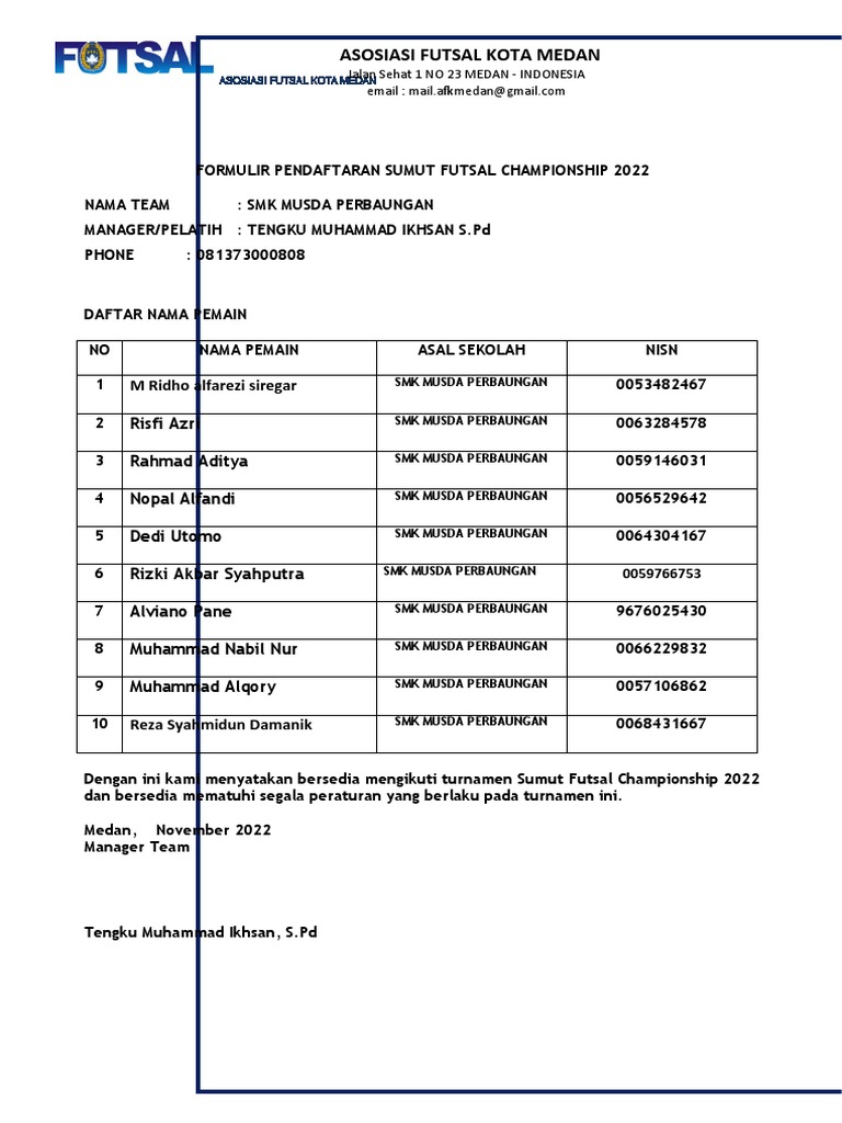 Berkas SMK Musda Perbaungan | PDF