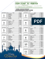 Jadwal Sedekah Berbuka Al Hijrah