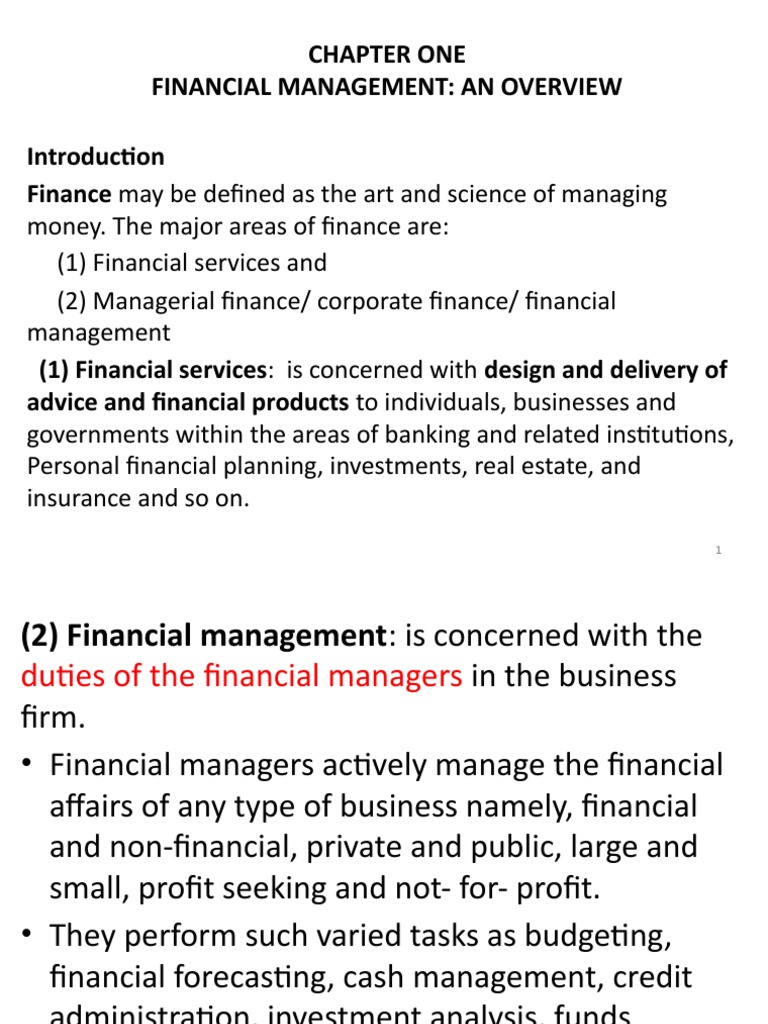 Financial Management CH 1 | PDF | Economics | Macroeconomics