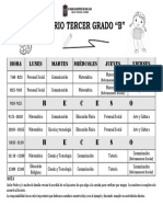 HORARIO 3°GRADO 2023