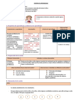 1.-Propósito de La Maestra: Sesión de Aprendizaje Área: Título de La Sesión Docente Fecha Grado y Sección: 5° "B"