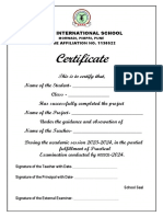Certificate Grade - XII & XI