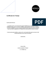 Certificado de Trabajo MODICA