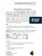 Proforma de Prestacion de Servicio