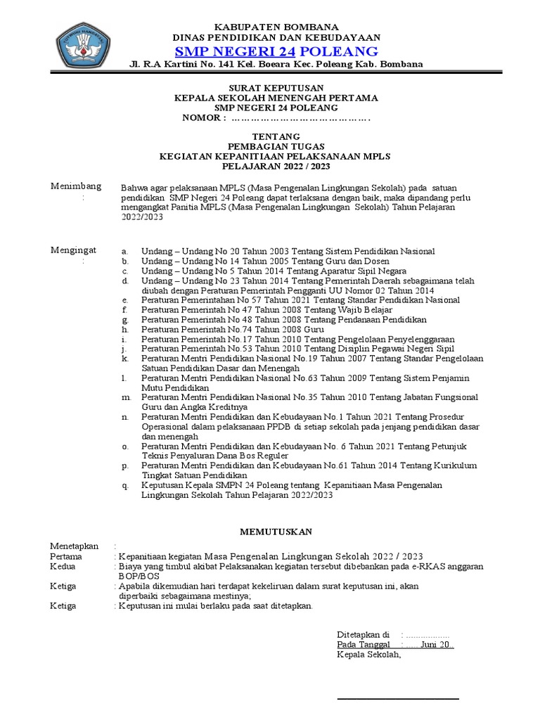 Contoh Sk Mpls Pdf