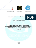 Caracterização Petrográfica Rochas Calcissilicáticas Região Groaíras-CE