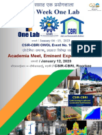 One Week One Lab: Academia Meet, Eminent Expert Lecture