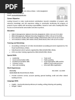 CV-Writer-BD Fresher CV