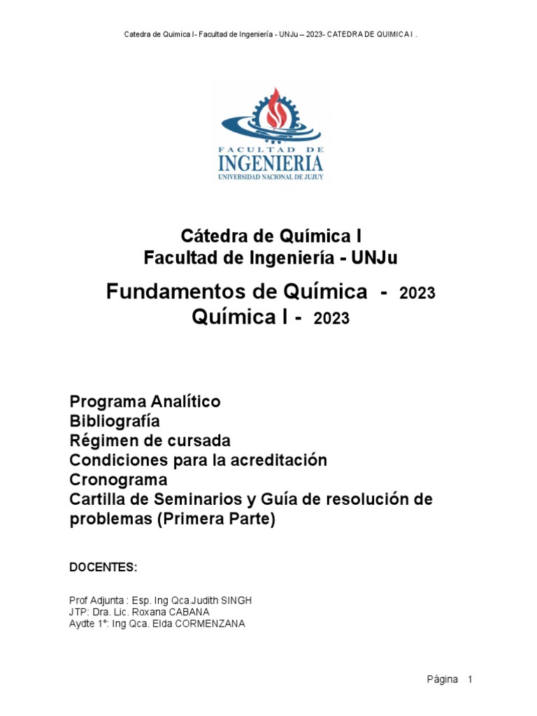 Fundamentos de Química - Química I | PDF | Enlace químico | Equilibrio ...