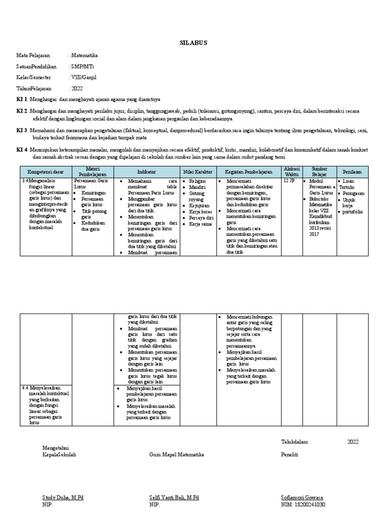 SILABUS Dan RPP | PDF