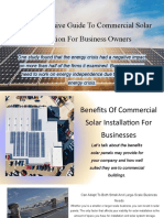 A Comprehensive Guide To Commercial Solar Installation For Business Owners