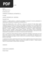 F-107 CARTA SOLICITUD DOCUMENTOS REVISIÓN DOCUMENTAL NCH 