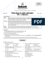 Term Exam: NEET (2019-2021)