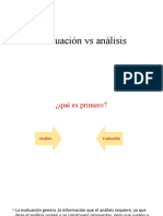 Evaluación Vs Análisis