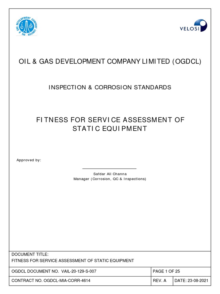Static Equipment Fitness Assessment | PDF | Nondestructive Testing ...