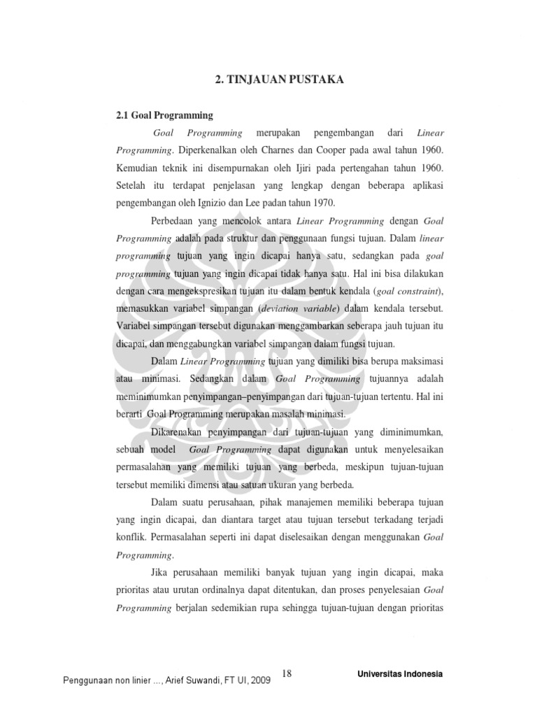 Materi Goal Programming PDF