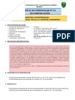 Experiencia de Aprendizaje 7 - Comunicación (3° Año)