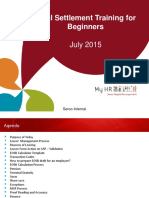 Final Settlement Training For Beginners: July 2015