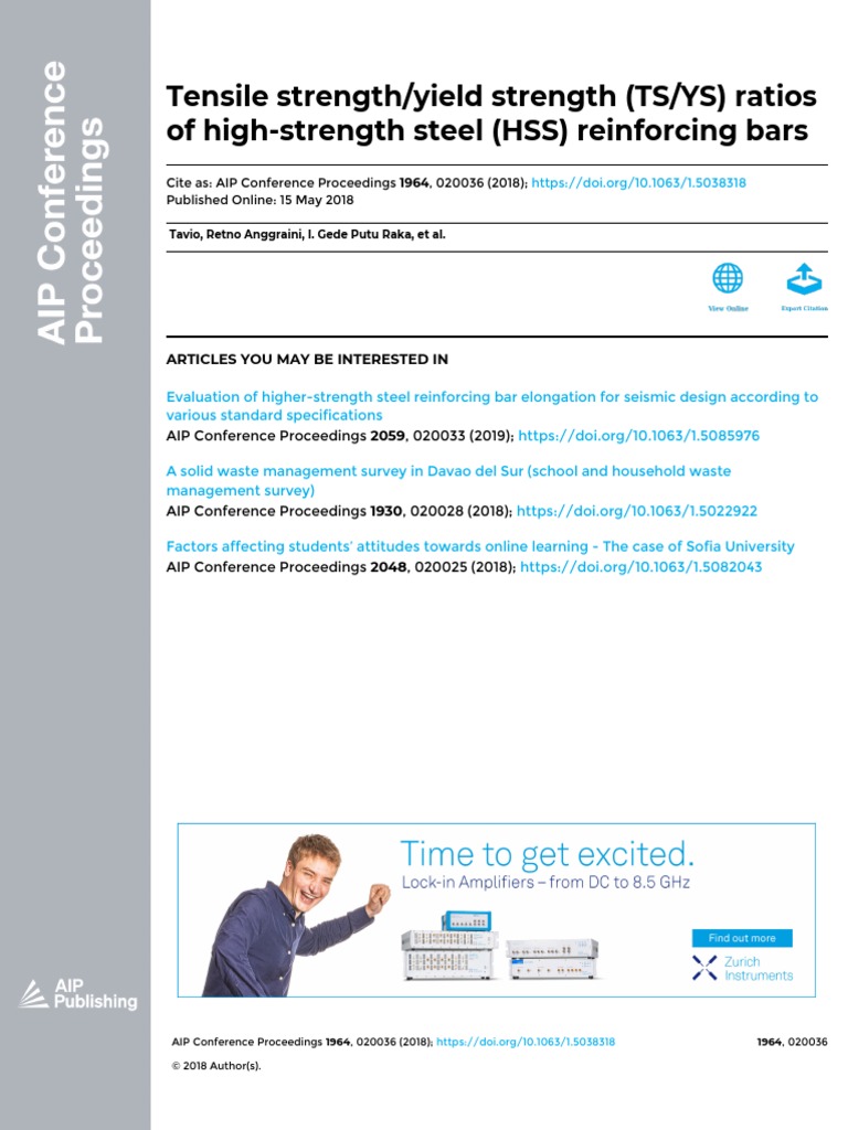 Tensile Strength/yield Strength (TSYS) Ratios of HighStrength Steel