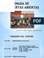 Jornada de PUERTAS ABIERTAS. Presentación