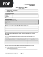 QA-124, Supplier Self Evaluation