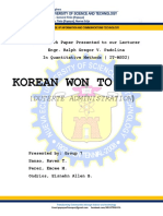 Korean Won To Peso: (Duterte Administration)