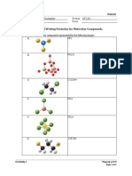 Naming and Writing Formulas For Molecular Compounds