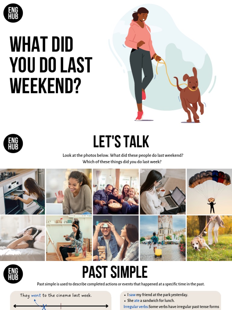 Last Weekend Activities in Past Simple | PDF | Grammatical Tense | Verb