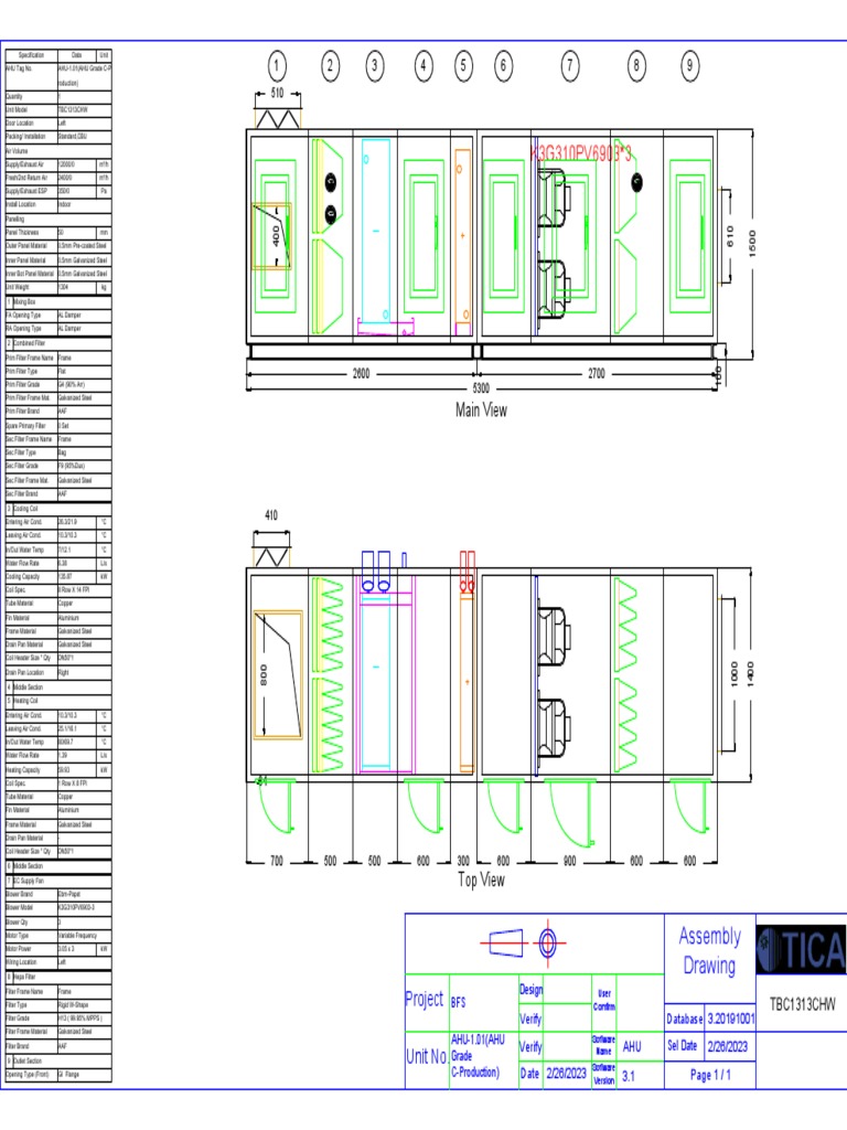 AHU-1.01 Specifications and Details | PDF | Pipe (Fluid Conveyance ...
