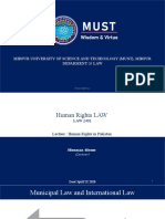 MIRPUR UNIVERSITY OF SCIENCE AND TECHNOLOGY (MUST), MIRPUR DEPARMENT OF LAW: HUMAN RIGHTS LAW IN PAKISTAN