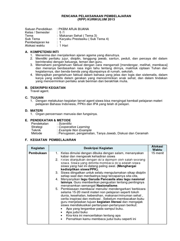 RPP Kurikulum Merdeka Paket A | PDF