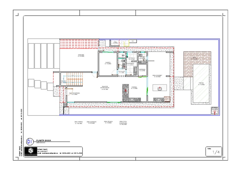 Planta Baixa de Casa com 250m² e Piscina | PDF