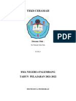 Teks Ceramah: Sma Negeri 4 Palembang TAHUN PELAJARAN 2021-2022