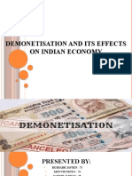 Demonetisation and Its Effects On Indian Economy