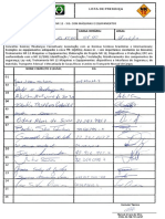 Lista de presença treinamento NR 12 máquinas equipamentos