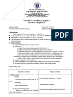 Department of Education: A Detailed Lesson Plan in English 4 Fourth Grading Period