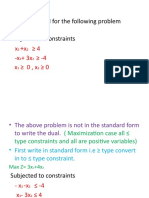 Problem: Obtain The Dual For The Following Problem Subjected To Constraints