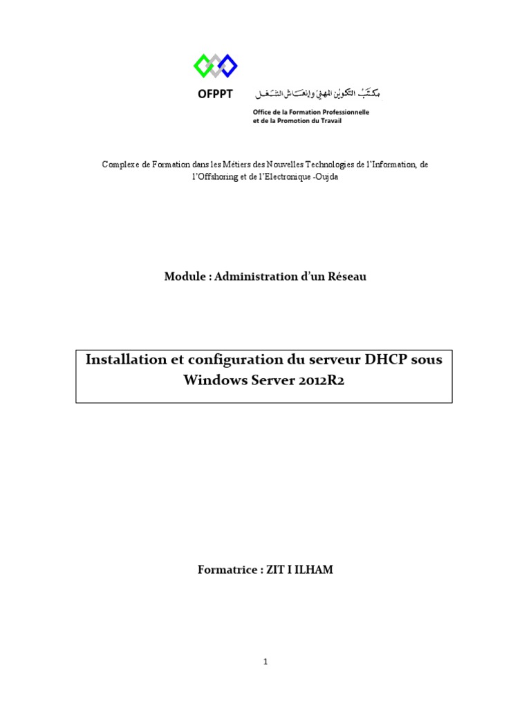 Installation du serveur DHCP Windows 2012 | PDF | Architecture de ...