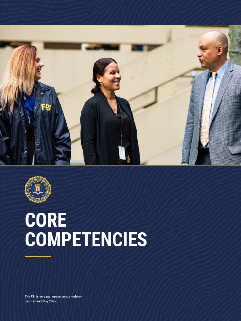 Fbi Core Competencies Definitions PDF Goal Communication