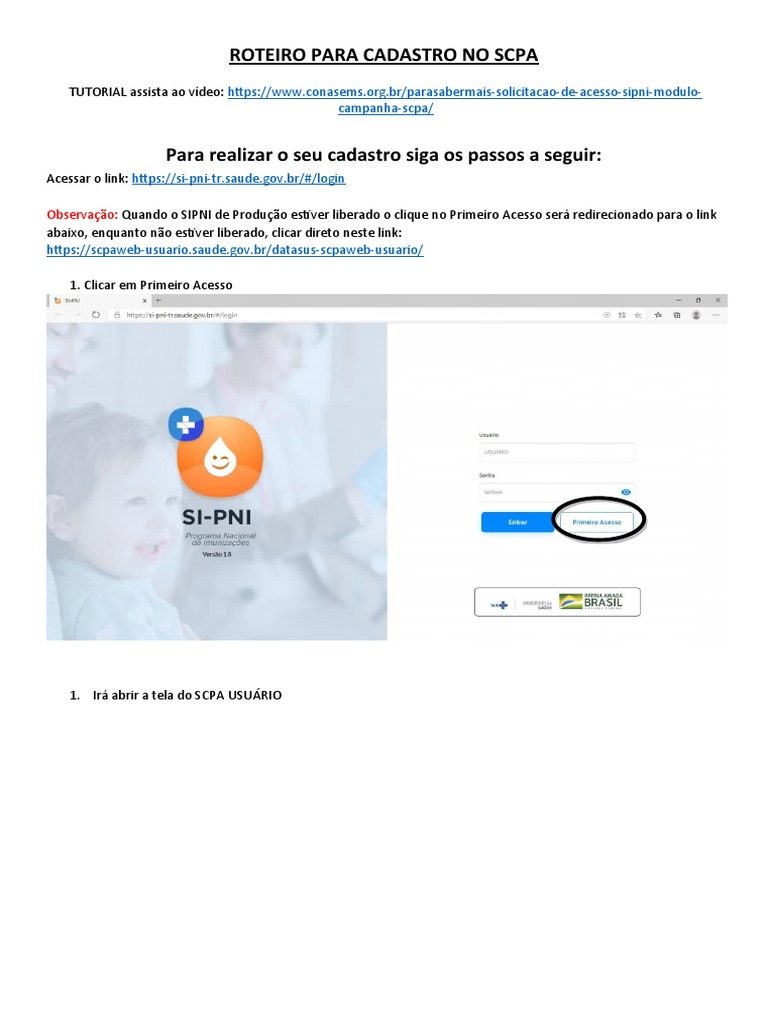 Cadastro e Acesso no SCPA | PDF | Informática