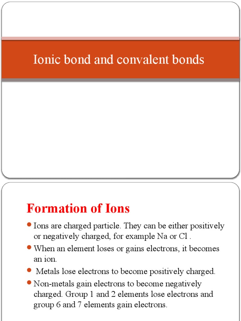 Ionic and Covalent Bonding Explained | PDF | Ionic Bonding | Ion