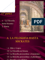 El Mundo Antiguo (1 Parte) : 1. La Filosofía Hasta Sócrates 2. Platón