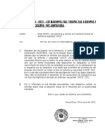 Informe N°019 - 2022 - Xiv Macrepol-Tac / Regpol Tac / Divopus / Due/Useint/Secsefro - Pvf. Santa Rosa