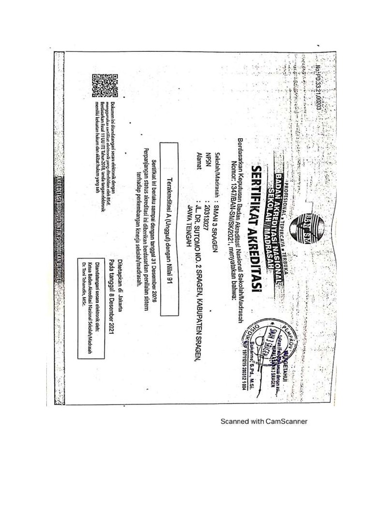 Akreditasi Minimum Artinya
