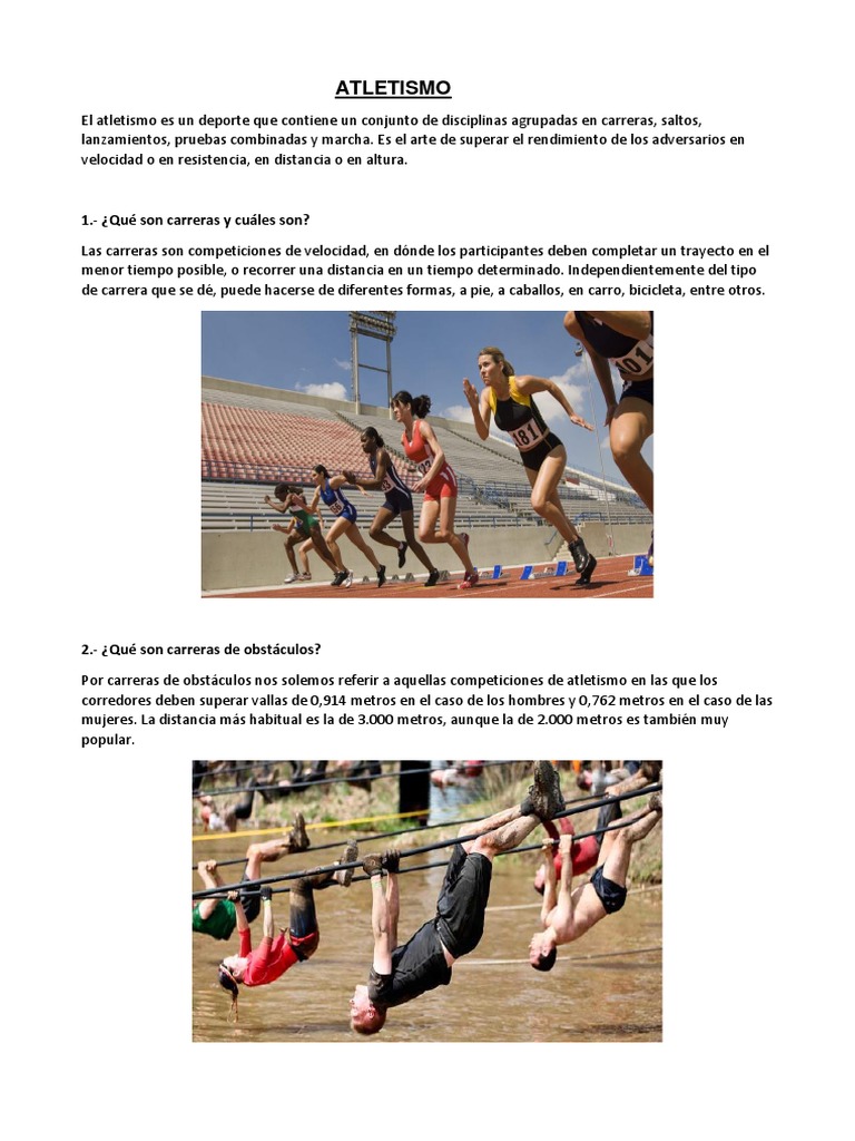 Tipos de carreras en atletismo | PDF