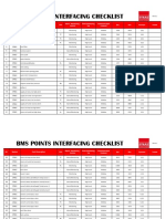 BMS Interfacing Points Checklist