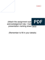 Format for Assignment